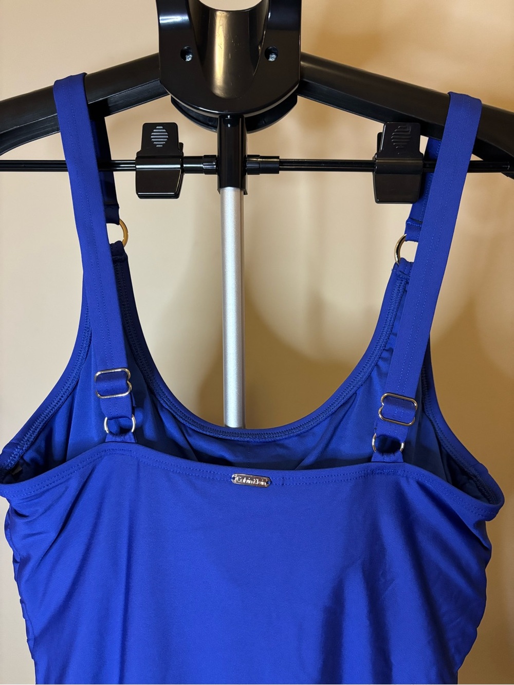 Calvin Klein Women’s 14 Royal Blue One Piece Swimsuit Ruched Tummy Control - Picture 7 of 12